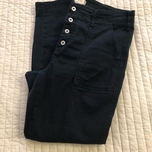 Anthropology Navy blue jeans